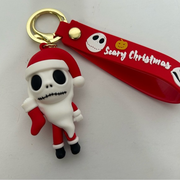 Disneys Nightmare Before Christmas Jack Skellington Rubber Keychain unisex NEW - Picture 6 of 11